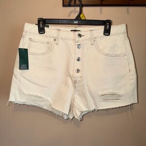 NWT Wild Fable Cream Highest Rise Cutoff Jean Shorts